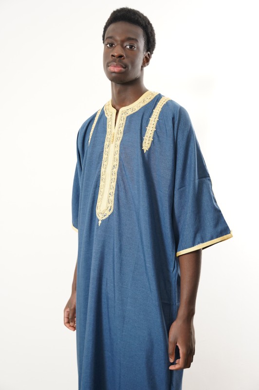 Gandoura Fassia bleu