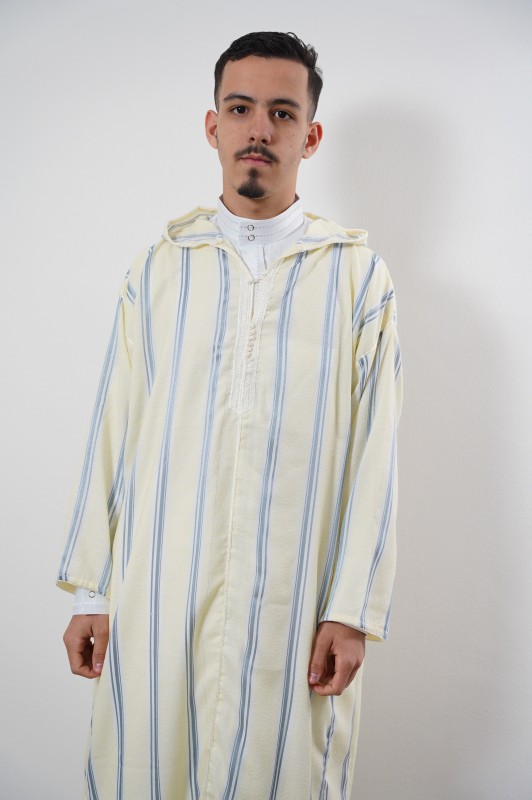 Jellaba à rayures verte